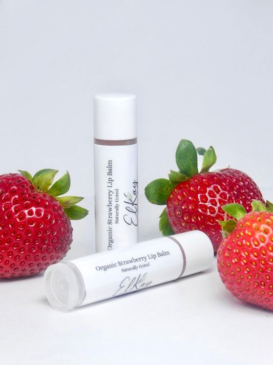 Organic Strawberry Lip Balm - Naturally Tinted