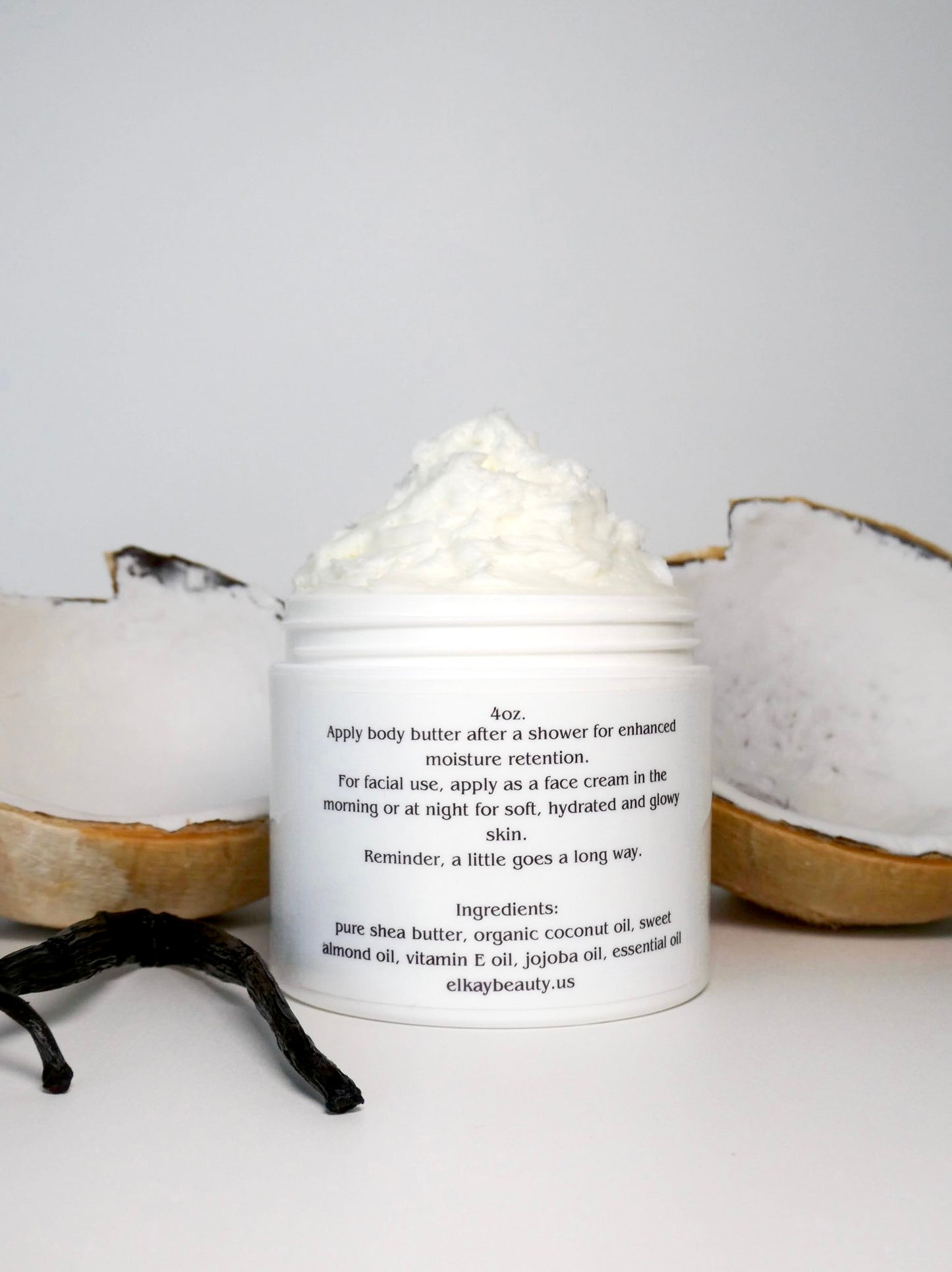 4oz Coconut Vanilla Tallow Body Butter