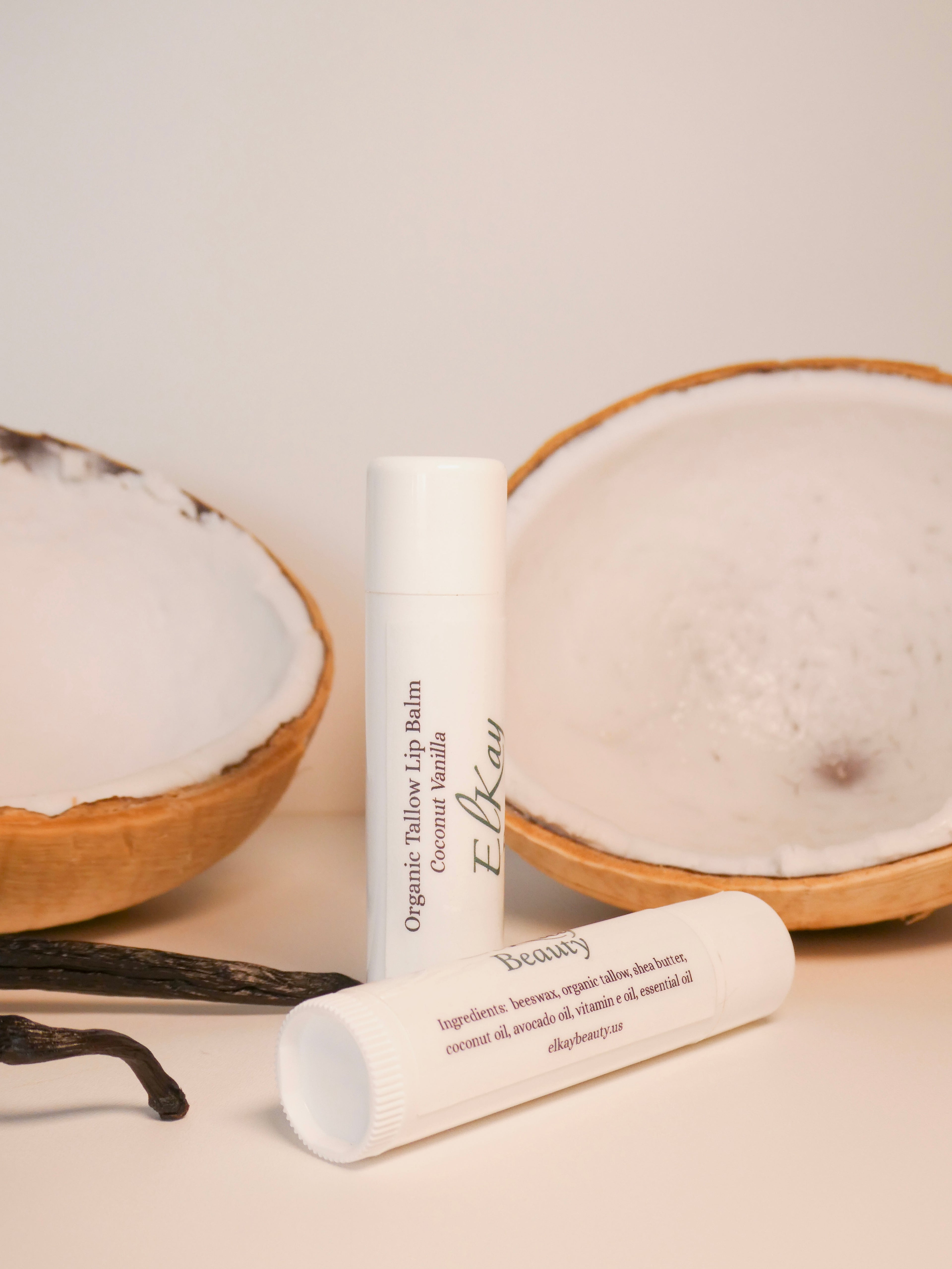 Organic Coconut Vanilla Tallow Lip Balm